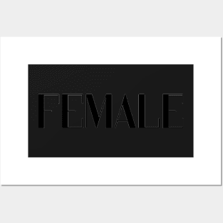 FEMALE font 1 Posters and Art